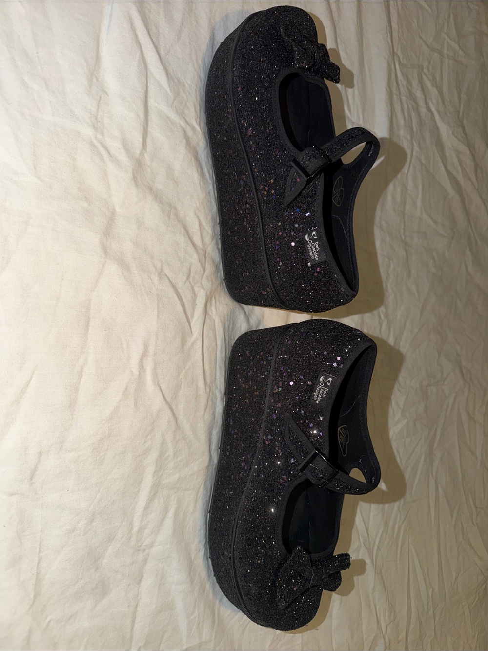 Black glitter hot chocolate shoes size 10 - Picture 4 of 8